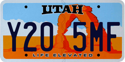 UT license plate Y205MF