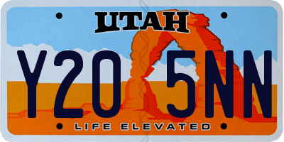 UT license plate Y205NN