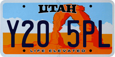 UT license plate Y205PL