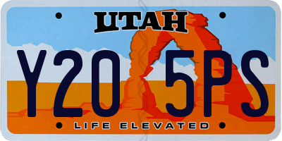 UT license plate Y205PS