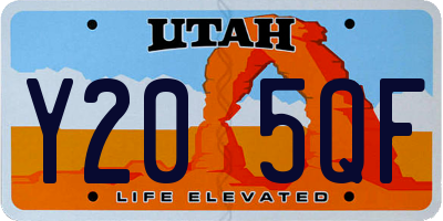 UT license plate Y205QF