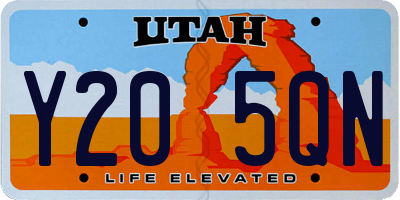 UT license plate Y205QN