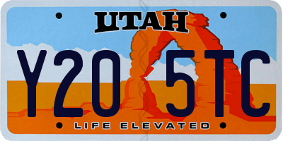 UT license plate Y205TC