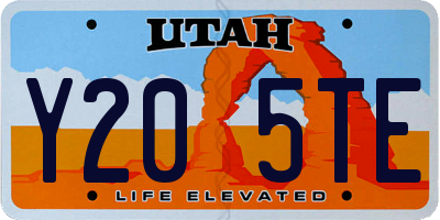UT license plate Y205TE