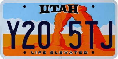 UT license plate Y205TJ