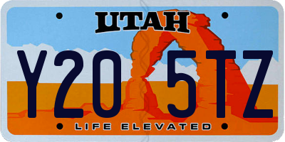 UT license plate Y205TZ