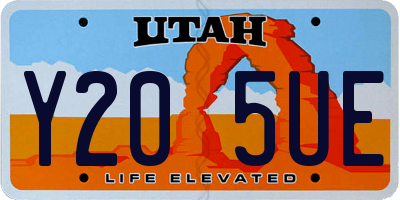 UT license plate Y205UE