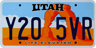 UT license plate Y205VR