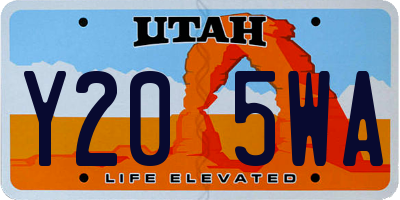 UT license plate Y205WA