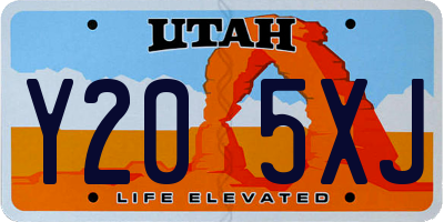 UT license plate Y205XJ
