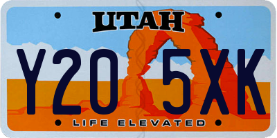 UT license plate Y205XK