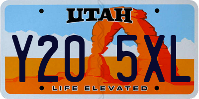 UT license plate Y205XL