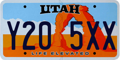 UT license plate Y205XX