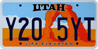 UT license plate Y205YT