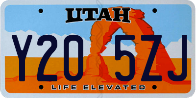 UT license plate Y205ZJ