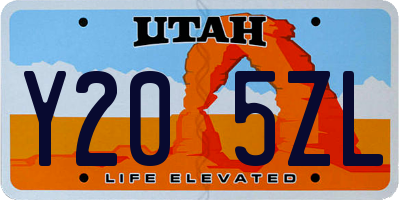 UT license plate Y205ZL