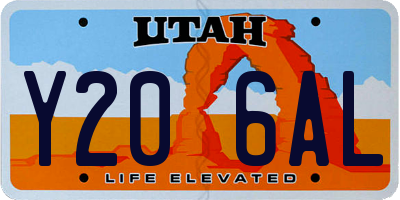UT license plate Y206AL
