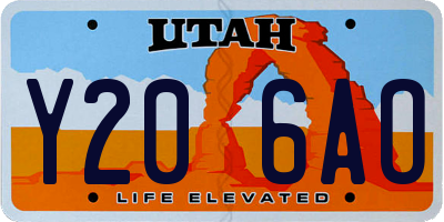 UT license plate Y206AO