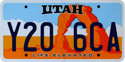 UT license plate Y206CA
