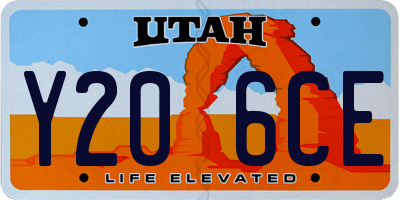 UT license plate Y206CE