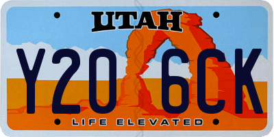 UT license plate Y206CK