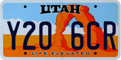 UT license plate Y206CR