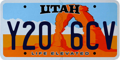 UT license plate Y206CV