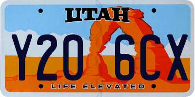 UT license plate Y206CX