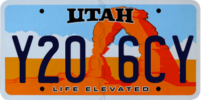 UT license plate Y206CY