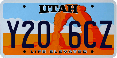 UT license plate Y206CZ