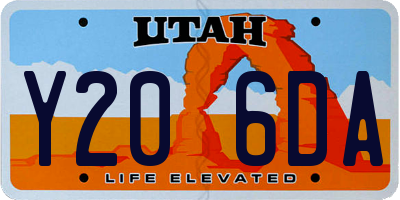 UT license plate Y206DA