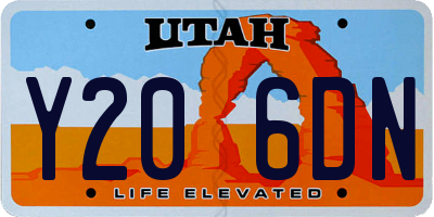 UT license plate Y206DN