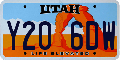 UT license plate Y206DW
