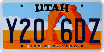 UT license plate Y206DZ