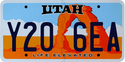 UT license plate Y206EA