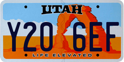 UT license plate Y206EF