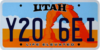 UT license plate Y206EI