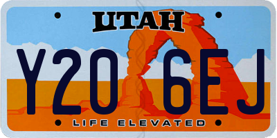 UT license plate Y206EJ