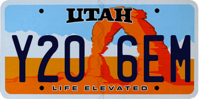UT license plate Y206EM