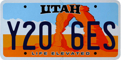 UT license plate Y206ES
