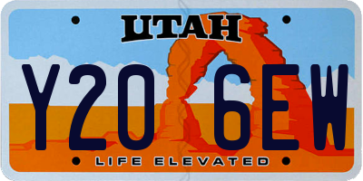 UT license plate Y206EW