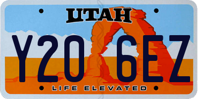 UT license plate Y206EZ