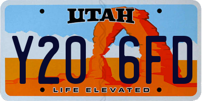 UT license plate Y206FD