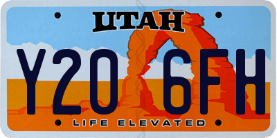 UT license plate Y206FH