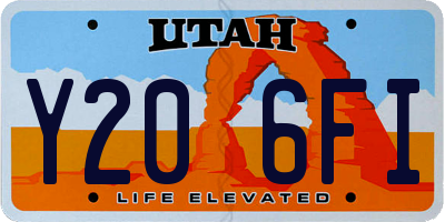 UT license plate Y206FI