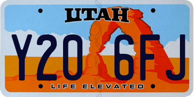 UT license plate Y206FJ