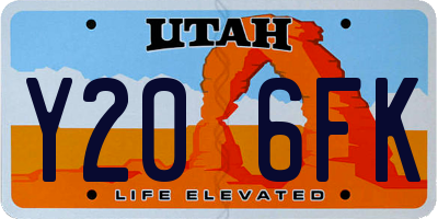 UT license plate Y206FK