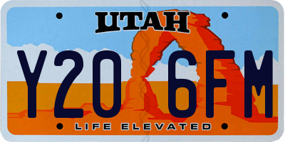 UT license plate Y206FM