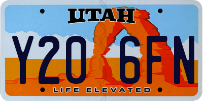 UT license plate Y206FN