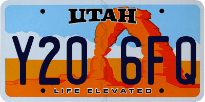 UT license plate Y206FQ